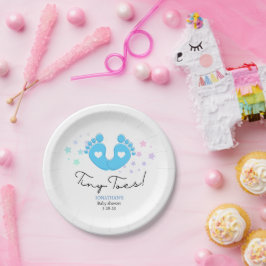 Prato De Papel Toe azul-minúsculo