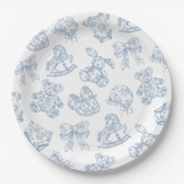 Prato De Papel Toile de Jouy Blue Arco Plate
