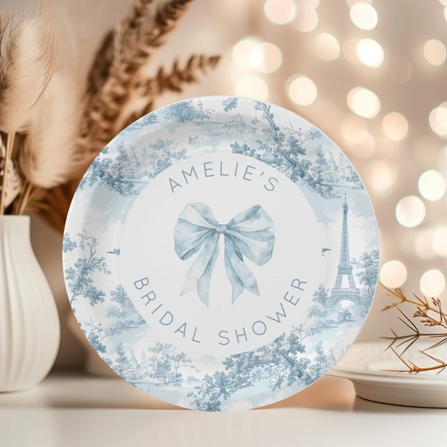 Prato De Papel Toile de Jouy chá de panela romântico francês (Criador carregado)