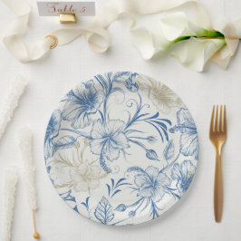 Prato De Papel Toile-De-Jouy Vintage French Pattern Wedding 