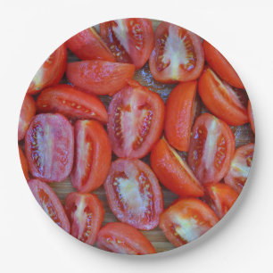 Prato De Papel Tomate fresco