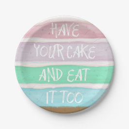 Prato De Papel Tome Seu Bolo