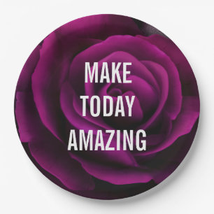Prato De Papel Torne o Rosa roxo incrível de hoje Inspiração