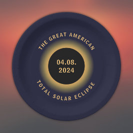 Prato De Papel Total Solar Eclipse da América do excelente 8 de a