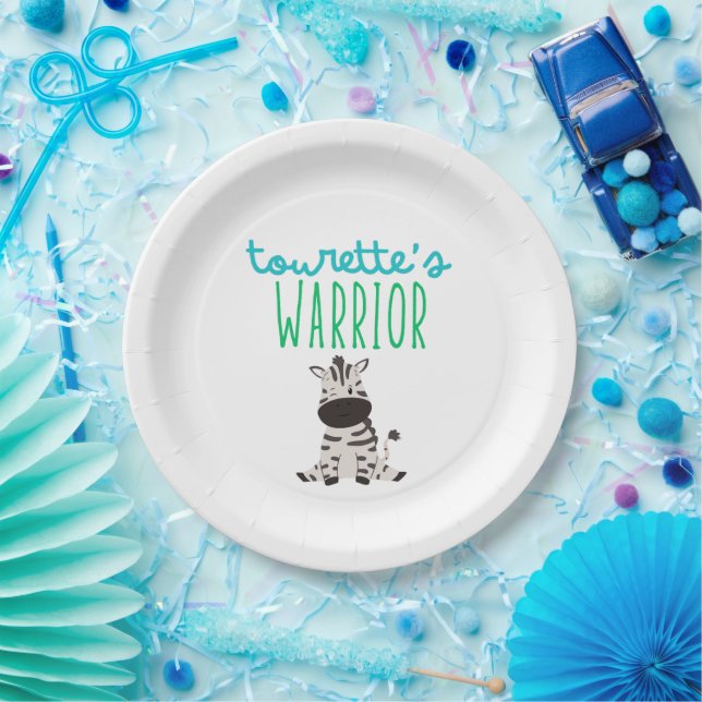 Prato De Papel tourette's warrior Children's love Plates (Festa)