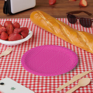 Prato De Papel Traços de tinta vermelho, rosa e roxo se sobrepõem