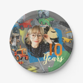 Prato De Papel Tractors Birthday 10 Years