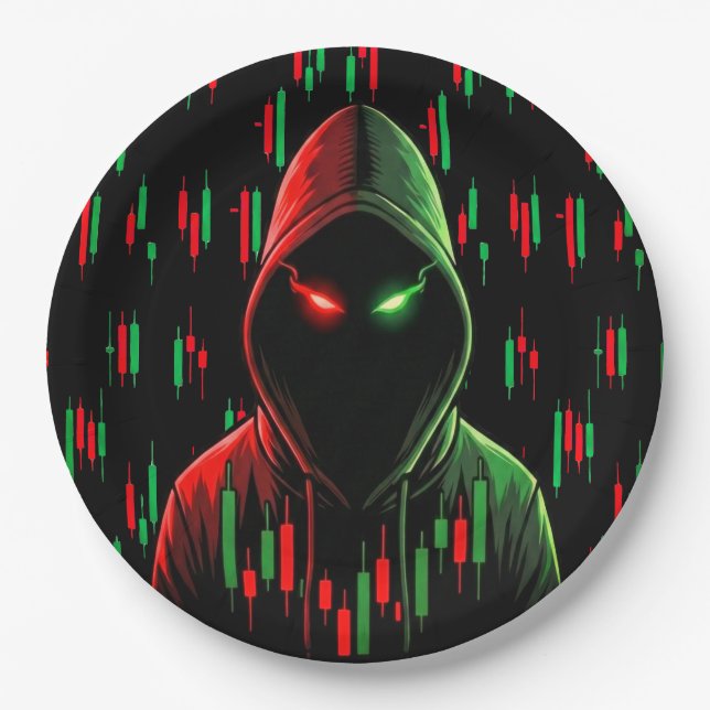 Prato De Papel Trading Chart Pattern Streetwear Red Green Candle (Frente)