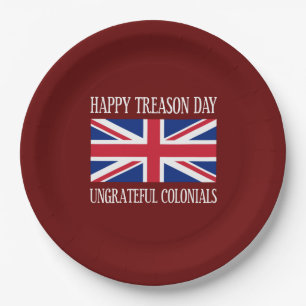 Prato De Papel Traição dia feliz Colonials o 4 de julho ingrato