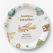Travel Around The World Airplane Baby Shower 