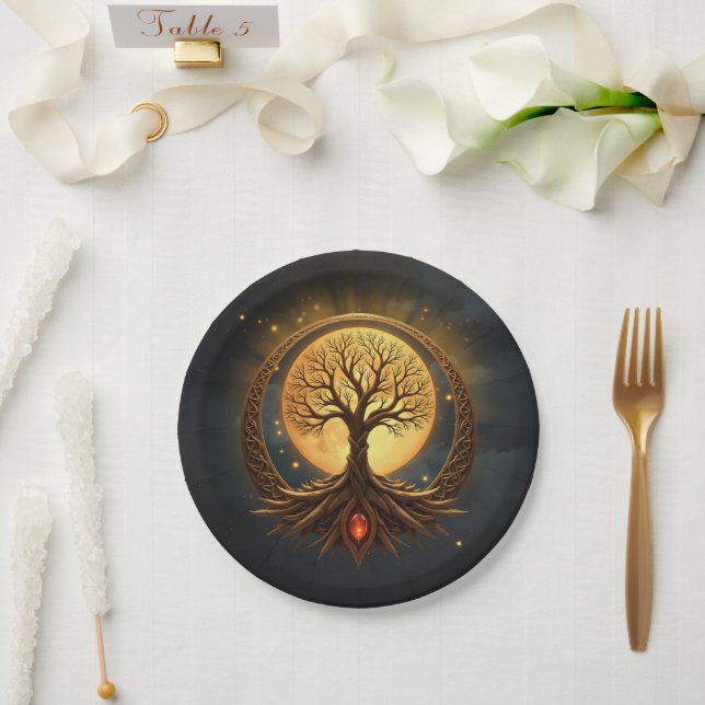 Prato De Papel Tree of Life – Moonlit Enlightenment (Casamento)