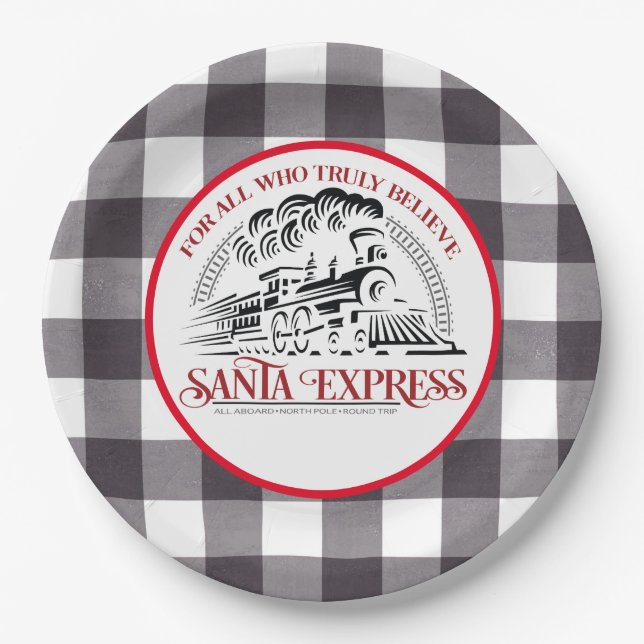 Prato De Papel Trem Santa Express (Frente)