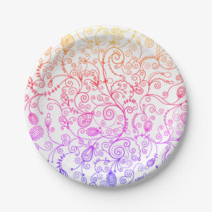 Prato De Papel Trendy Pastel Party Plates