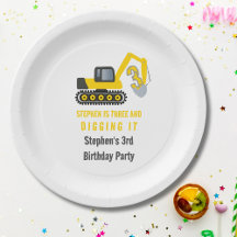 Três e escavá-lo Partido aniversário de 3 anos de 