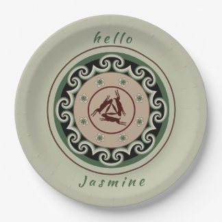 Prato De Papel Três lebres dividindo três anos com intertravament