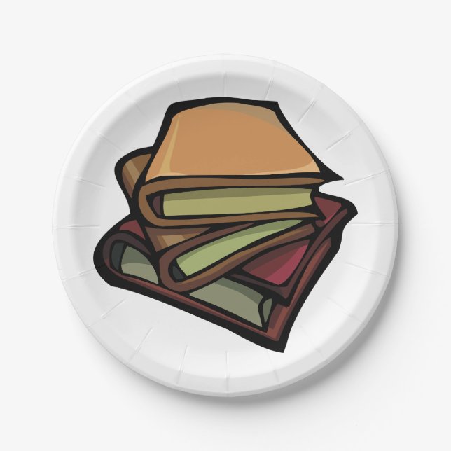 Prato De Papel Três Livros Antigos Empilhados Juntos (Frente)