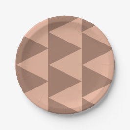 Prato De Papel Triângulos Grandes Geométricos Mocha Mousse Rosa D