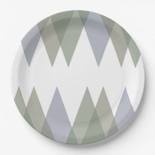 Prato De Papel Triângulos Khaki