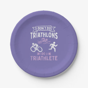 Prato De Papel Triathlon Funny