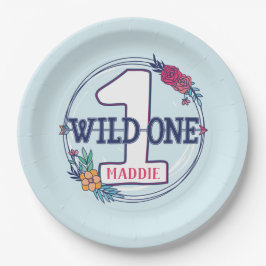 Prato De Papel Tribal Boho, Cute Teepee Personalizado Primeiro An