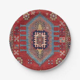 Prato De Papel Tribal Honeycomb Palmette II 