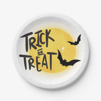 Prato De Papel Trick ou trata halloween