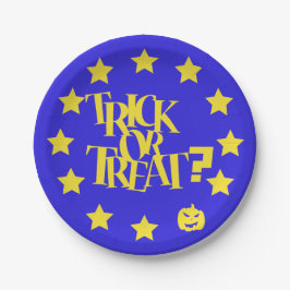 Prato De Papel Trick ou Tratar a Brexit do Halloween