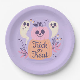 Prato De Papel Trick ou Tratar Fantasma