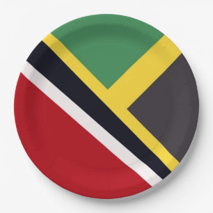 Prato De Papel Trini Jamaican Flag Bandeira Trinidad Jamaica