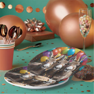 Prato De Papel Triplo da alegria: Uma Bash de Aniversário de Donk