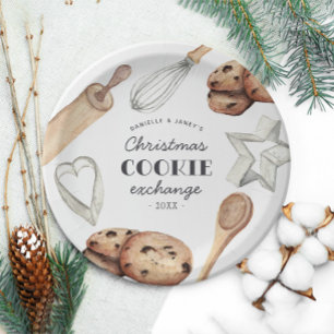 Prato De Papel Troca personalizada de cookies de Natal