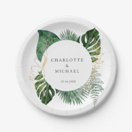 Prato De Papel Tropical Elegant Plant Trending Wedding Geschenka