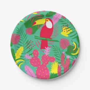 Prato De Papel Tropical Selvagem Selvagem Paraíso Toucano