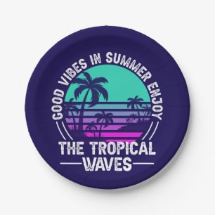 Prato De Papel Tropical Summer Vibes-82646
