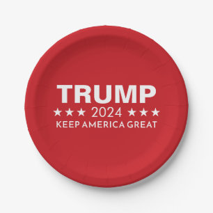Prato De Papel Trump 2024 - Keep America Excelente Red
