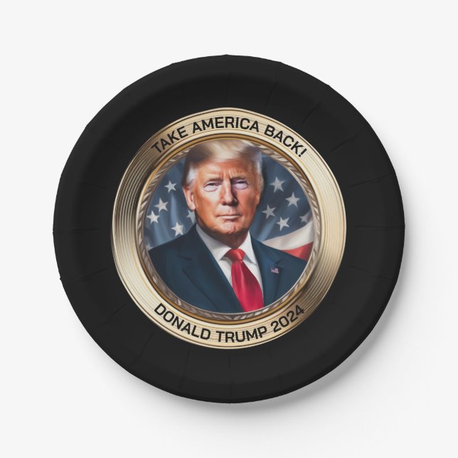Prato De Papel Trump 2024 Recupere a Novidade da América (Frente)