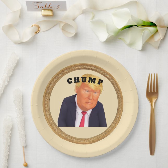 Prato De Papel Trump/Chump Paper Plate (Casamento)