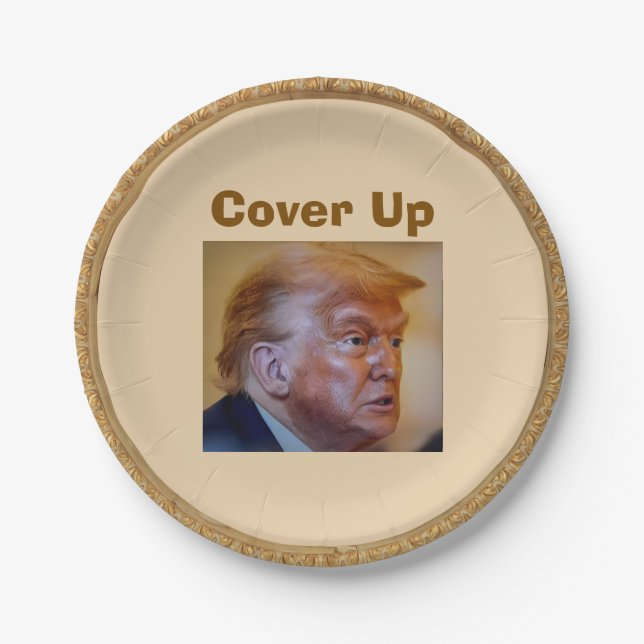 Prato De Papel Trump/Cover Up Paper Plate (Frente)