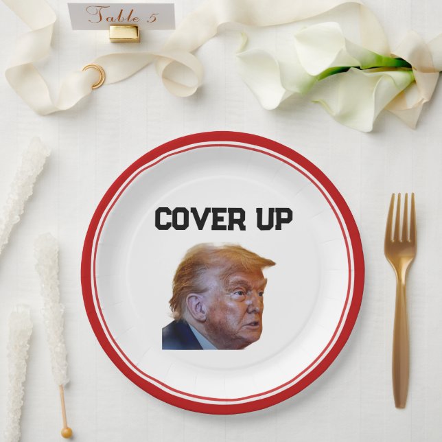 Prato De Papel Trump Cover Up Paper Plate (Casamento)