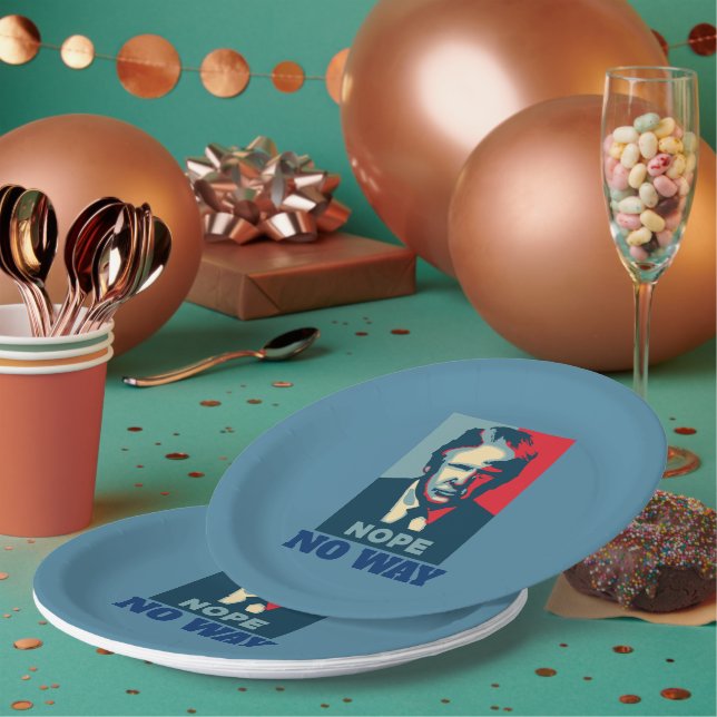 Prato De Papel Trump Nope No Way Paper Play (Múltiplo)