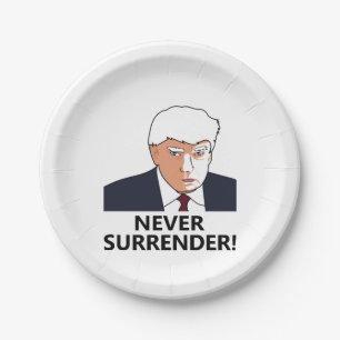 Prato De Papel Trump Nunca Devolva Mug Shot