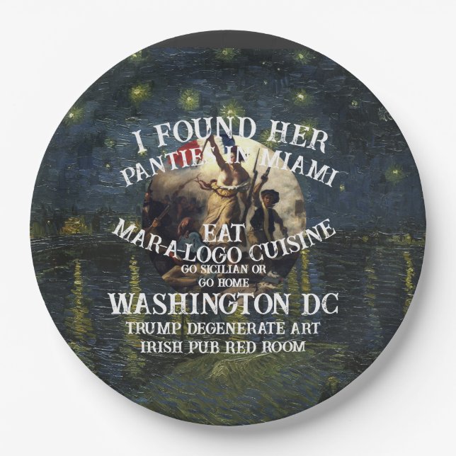 Prato De Papel Trump Panties Miami Catholic Church White (Frente)