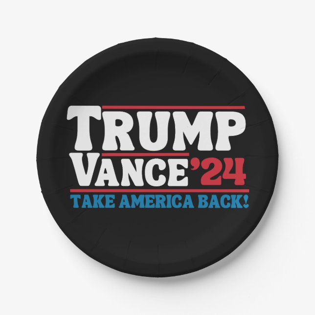 Prato De Papel Trump Vance 2024 (Frente)