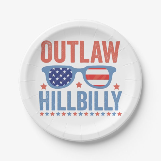 Prato De Papel Trump Vance 2024 Outlaw Hillbilly Election (Frente)