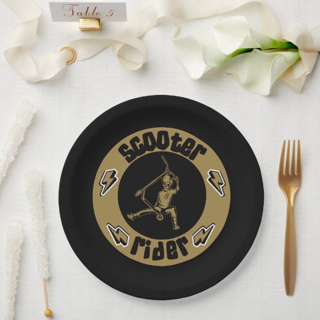 Prato De Papel Truques de Cavaleiro Sem Patinete Pro (Casamento)