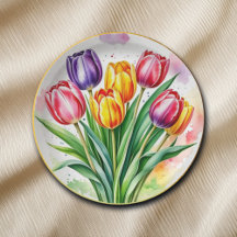 Tulipas Coloridas Elegante