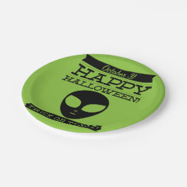 Prato De Papel Tupografia retro Halloween