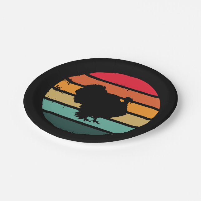 Prato De Papel Turca Bird Thankplaying Vintage Sunset (Inclinado)