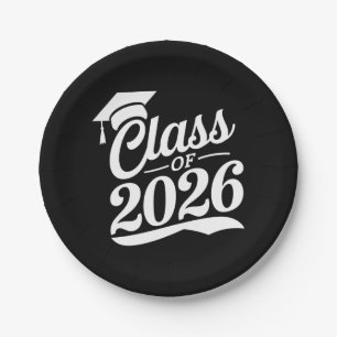 Prato De Papel Turma De 2026 Graduado Orgulhoso Graduação