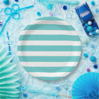Turquesa e Stripes Brancas